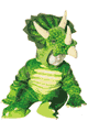 Underwraps ＜Lady Cat＞ Triceratops Green Toddler Costume画像