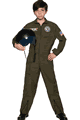 Navy Top Gun Child Pilot Jumpsuit Costume
