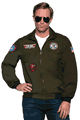 Underwraps ＜Lady Cat＞ Navy Top Gun Pilot Jacket Adult Costume画像