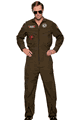 Navy Top Gun Men Pilot Jumpsuit Costume