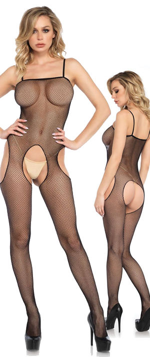 水着/下着/コスチューム/ダンスウェア/ドレスのオークション Seamless Fishnet Suspender Bodystockings